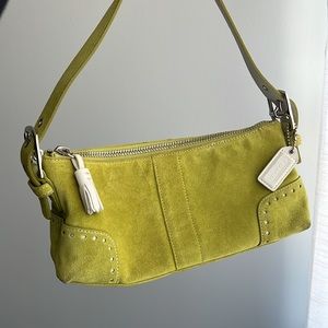 Coach 7470 suede shoulder bag